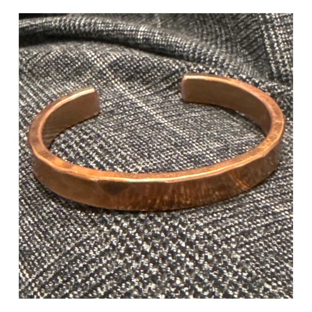 Handmade Solid Copper Hammered Cuff Bracelet,