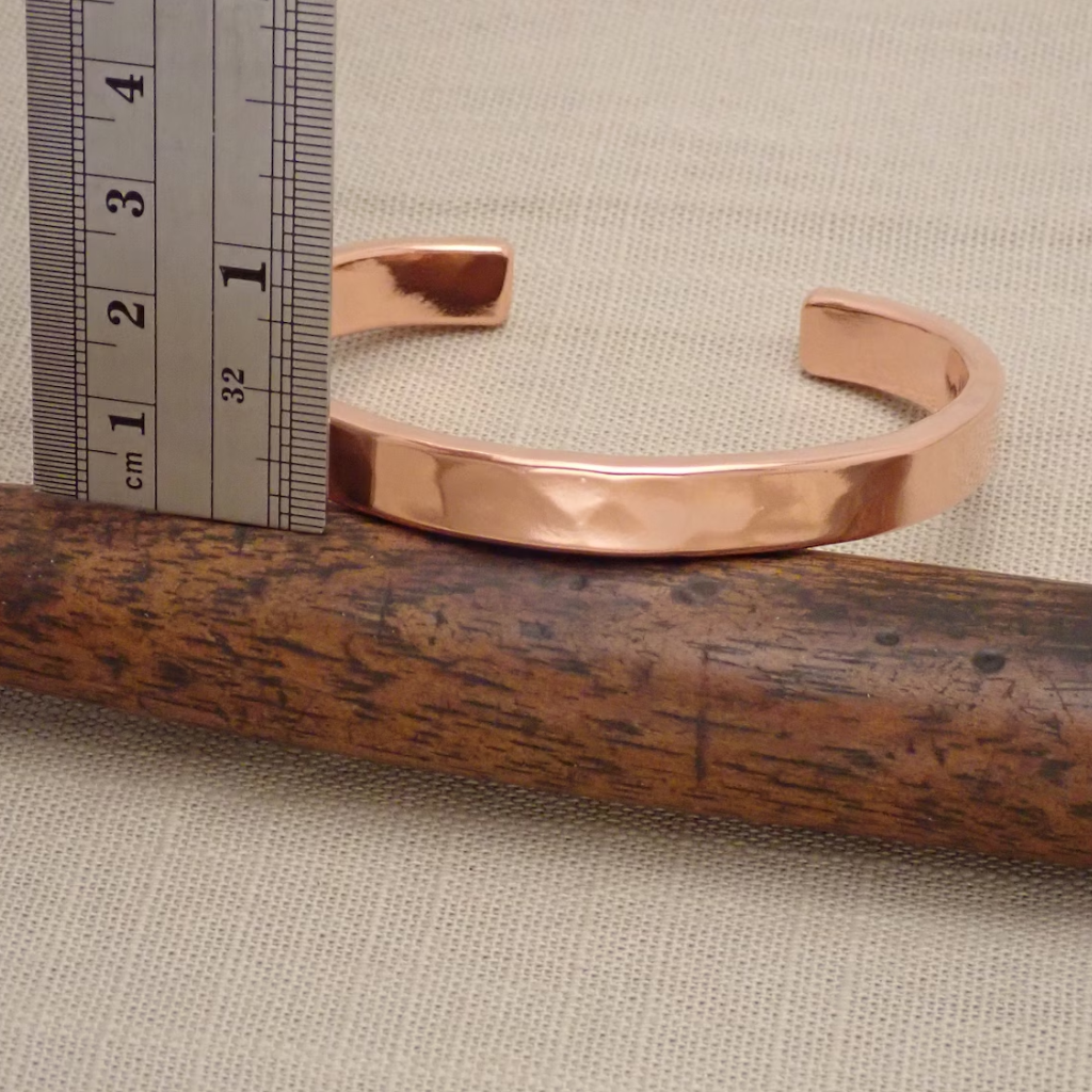 Handmade Solid Copper Hammered Cuff Bracelet,