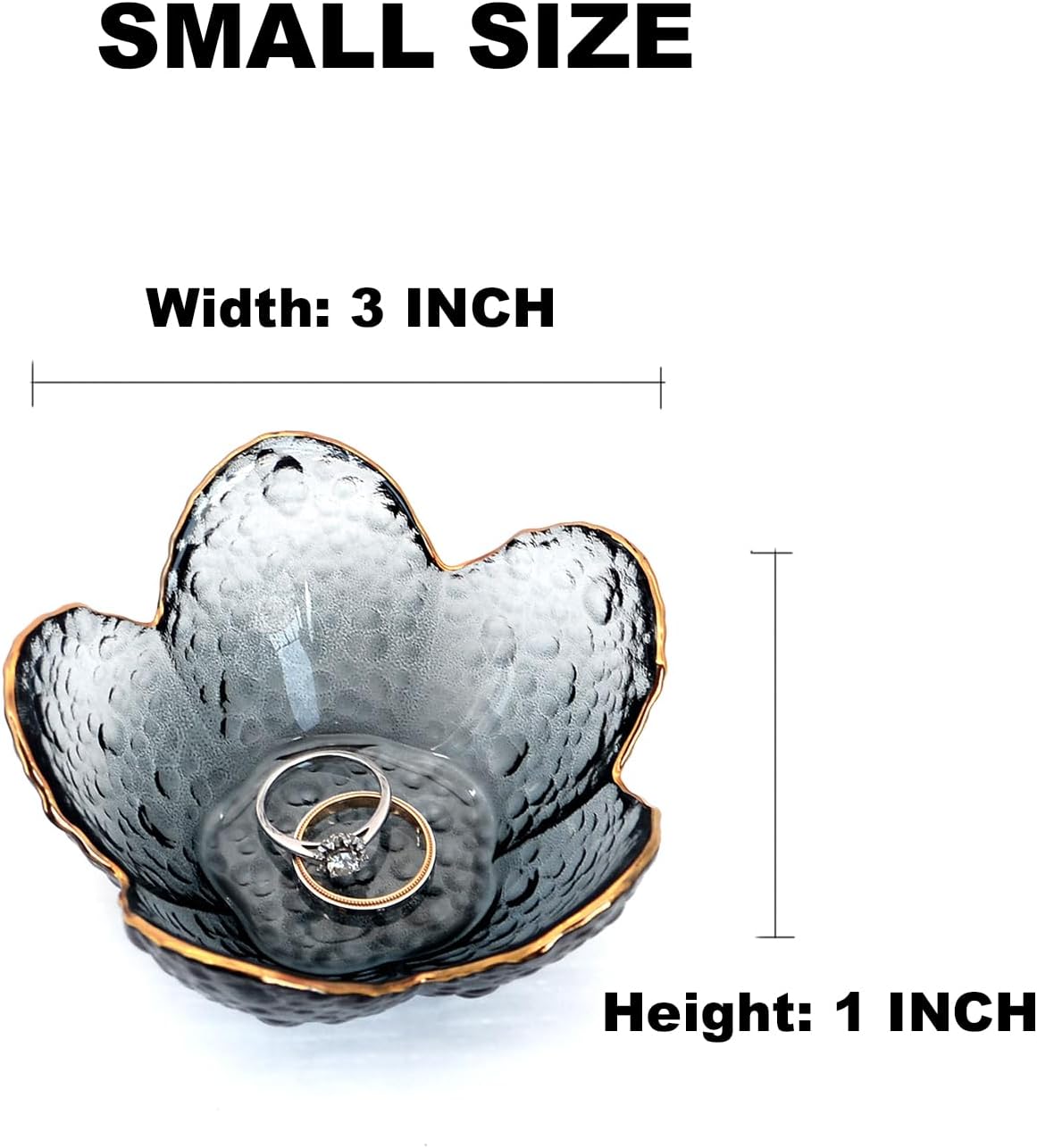 Small Glass Trinket Tray for Rings