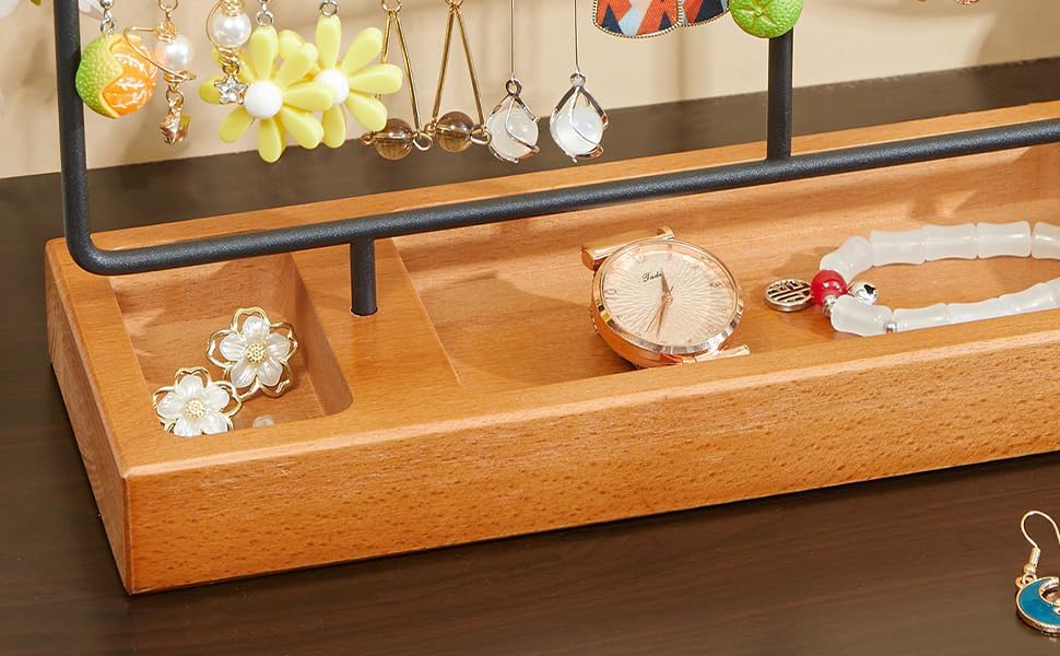 Jewelry Display with Earring Necklace Bracelet Holder