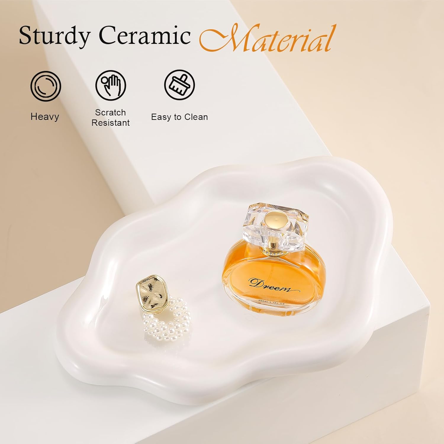 Jewelry Tray Trinket Dish, Decorative Cloud Vanity Key Tray