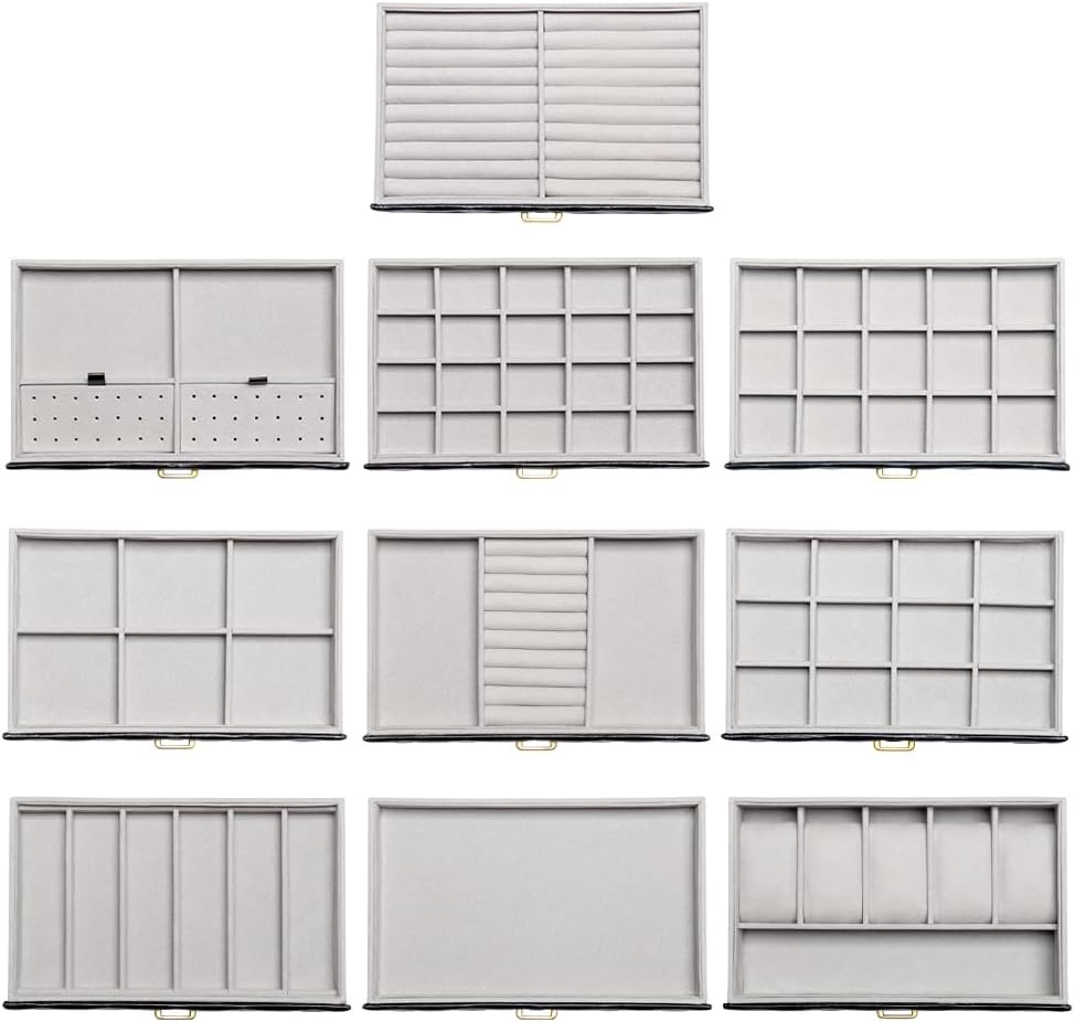 Extra Large Jewelry Box, 10-Layer Storage Case