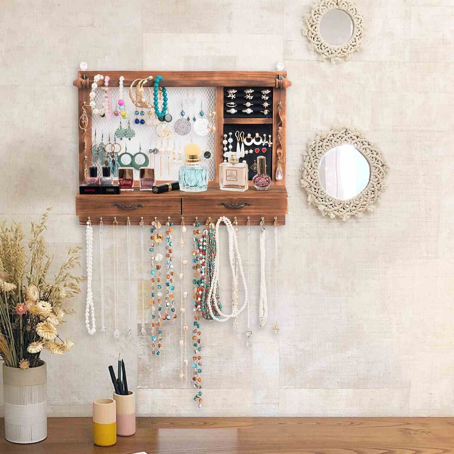 Wall Mounted Jewelry Hanger Display Rack