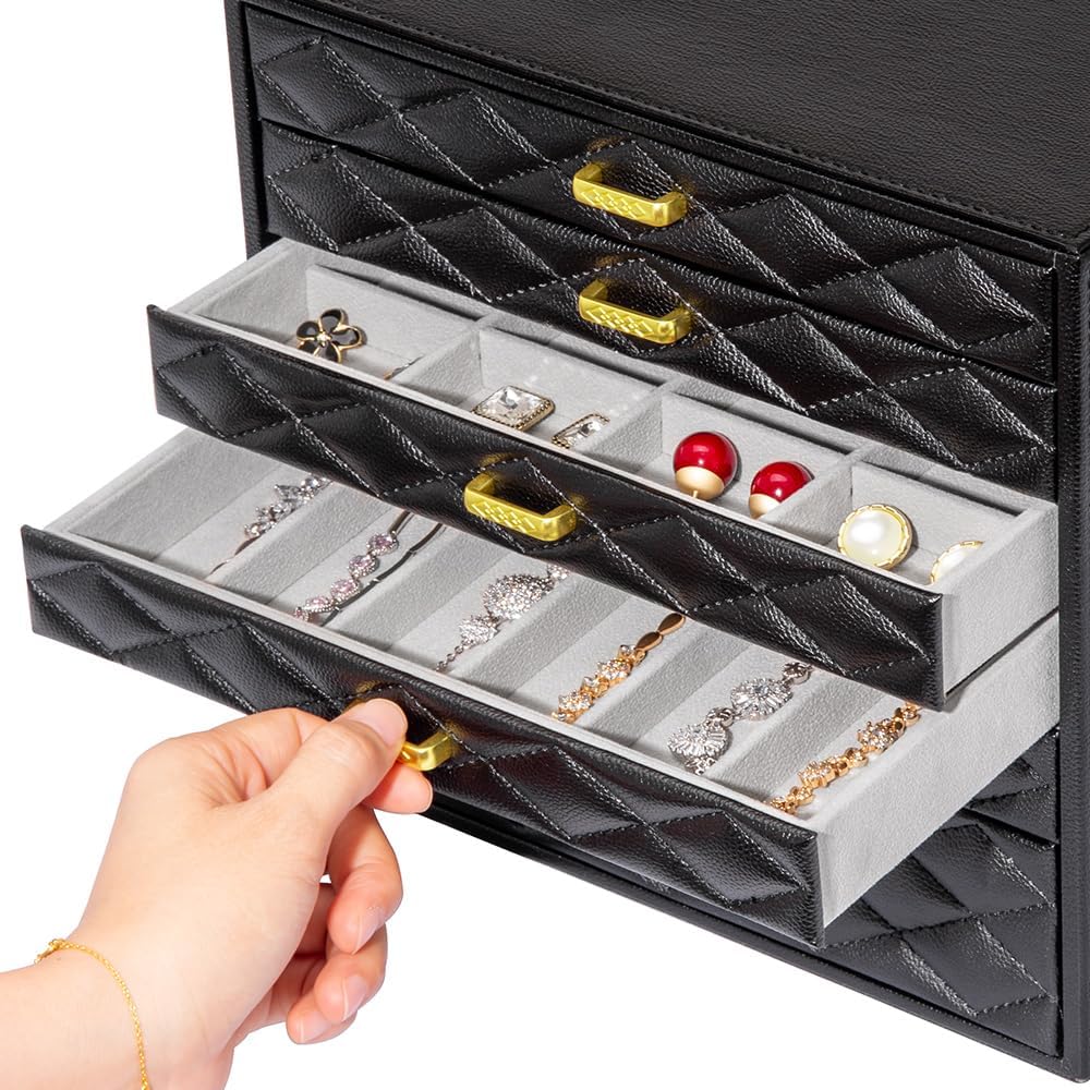 Extra Large Jewelry Box, 10-Layer Storage Case