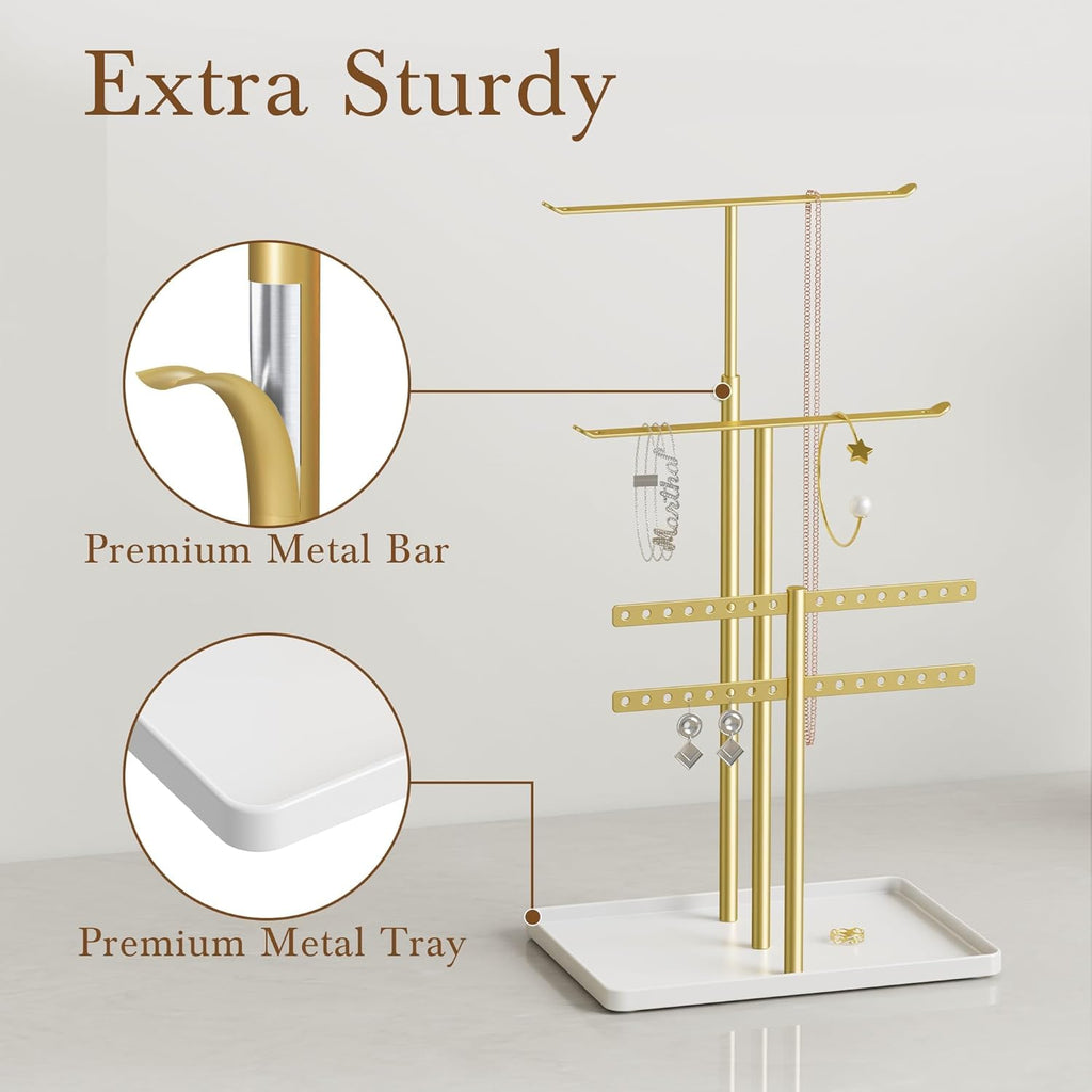 Metal Jewelry Hanger for Necklaces, Bracelets, Earrings