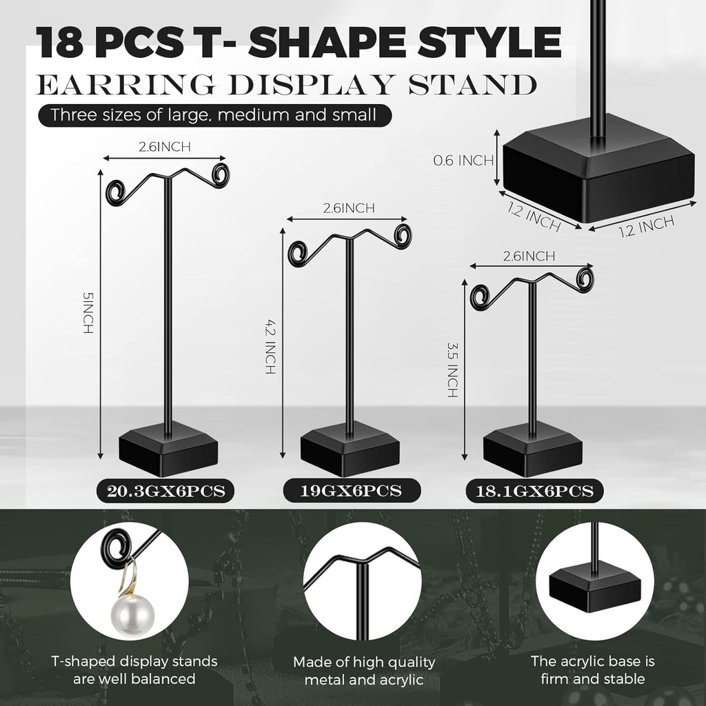 18 Pcs Metal Earring Holder Display Stand