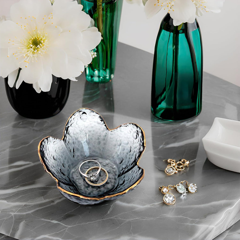 Small Glass Trinket Tray for Rings