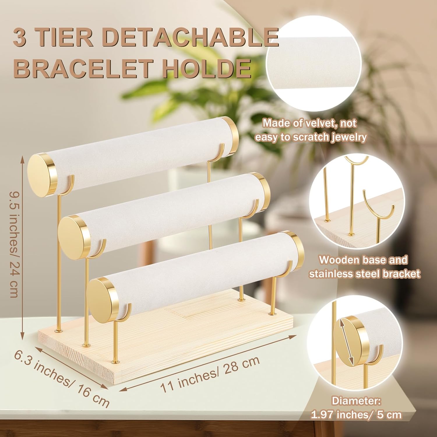 3 Tier Bracelet Holder Jewelry Storage Stand