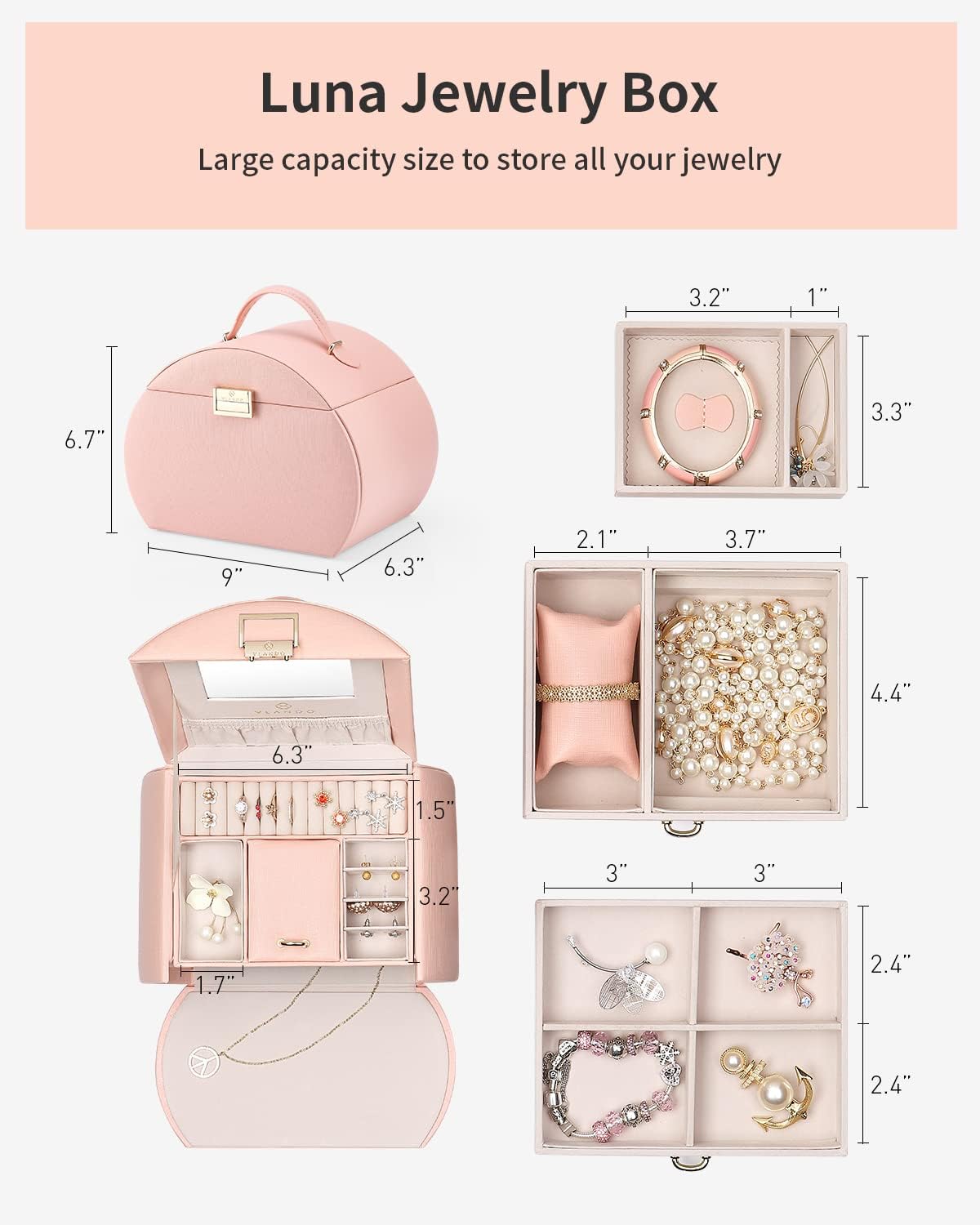 Princess Style Jewelry Box for Girls 12-14