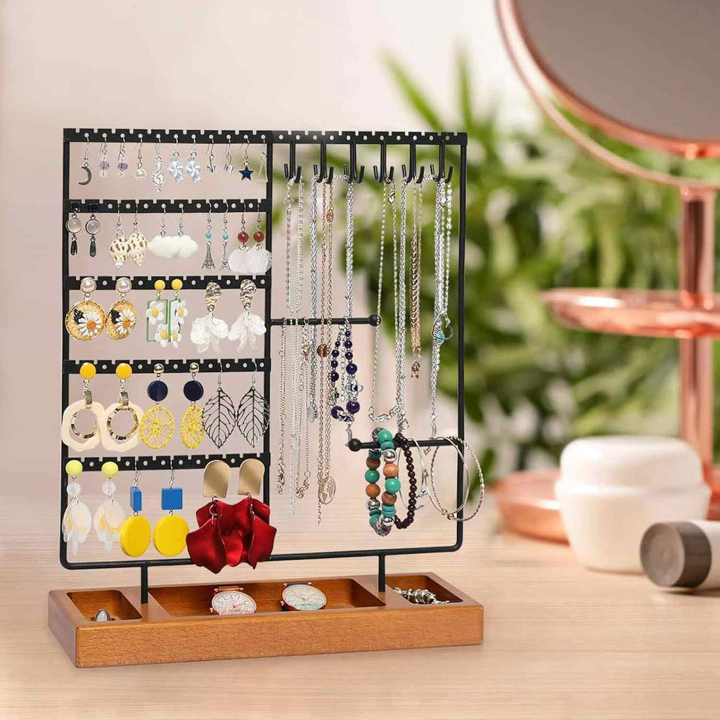 Jewelry Display with Earring Necklace Bracelet Holder