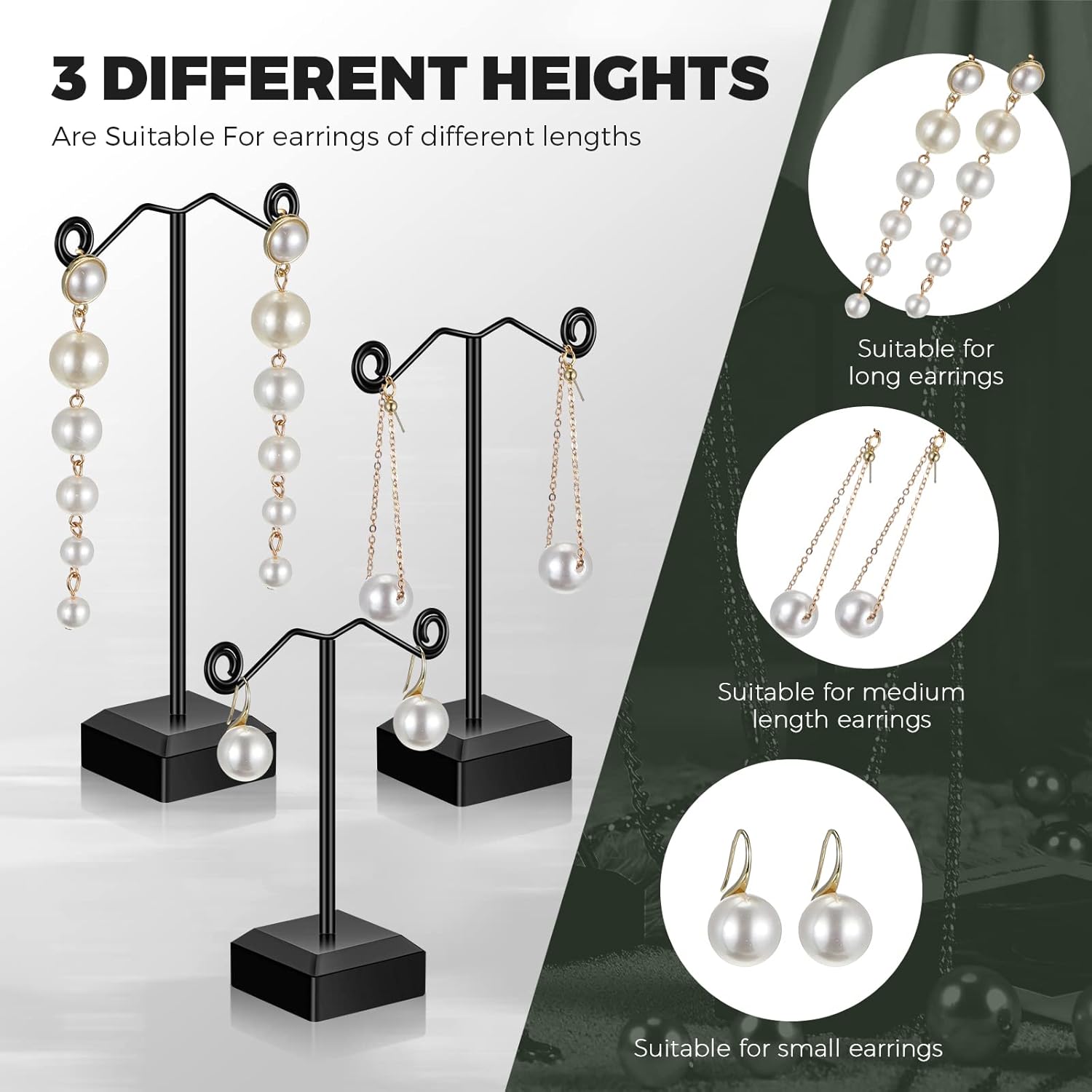 18 Pcs Metal Earring Holder Display Stand