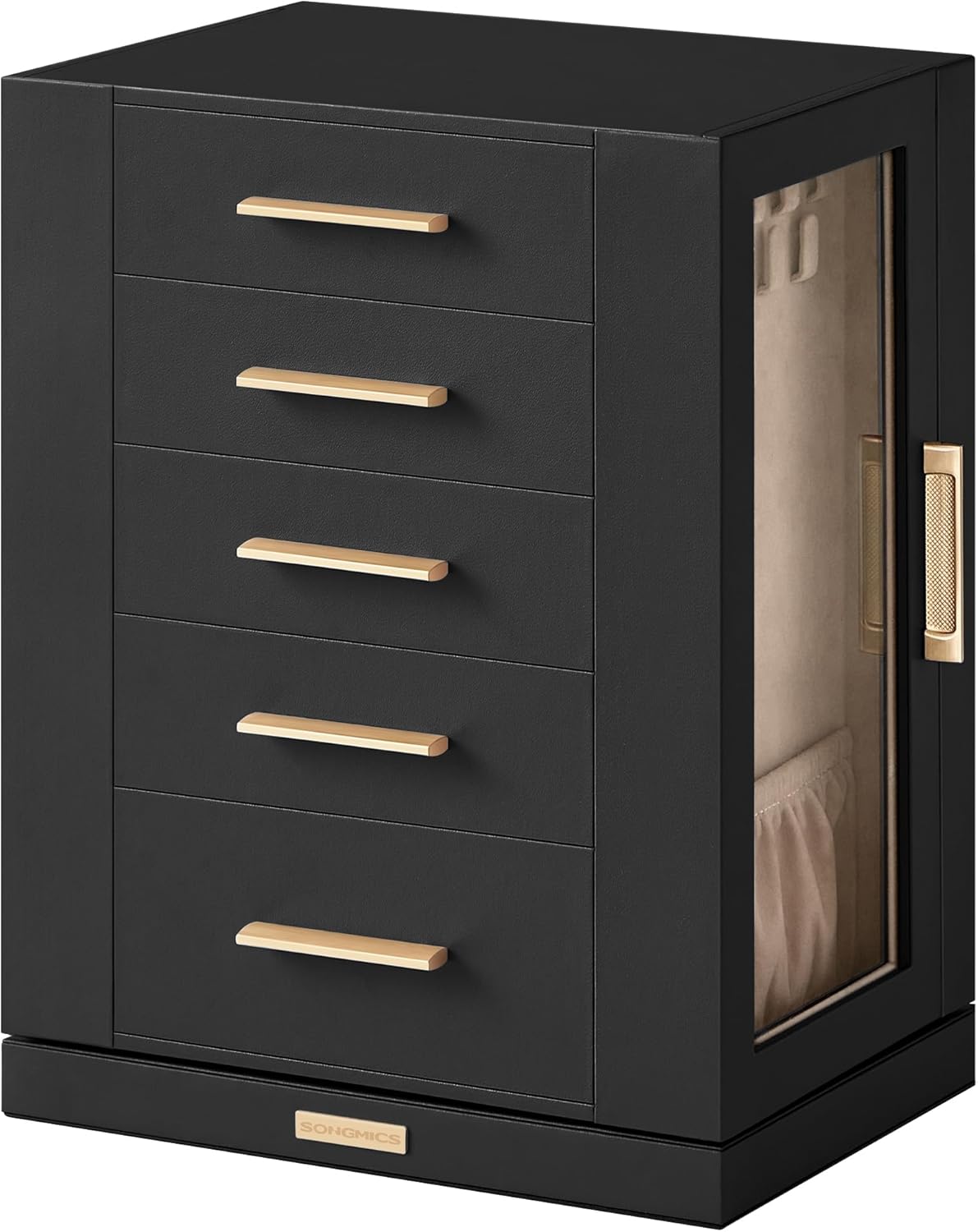 360° Rotating Large Jewelry Storage Case - Black