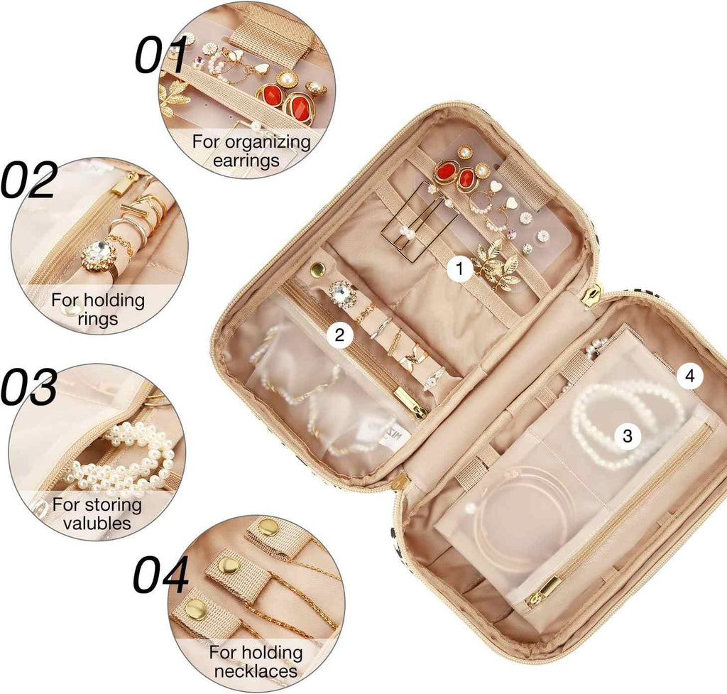 Medium Jewelry Storage Bag with Compartment