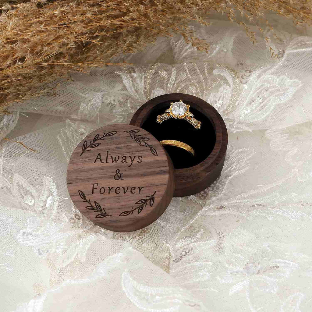 Handcrafted Wooden Ring Box for Weddings
