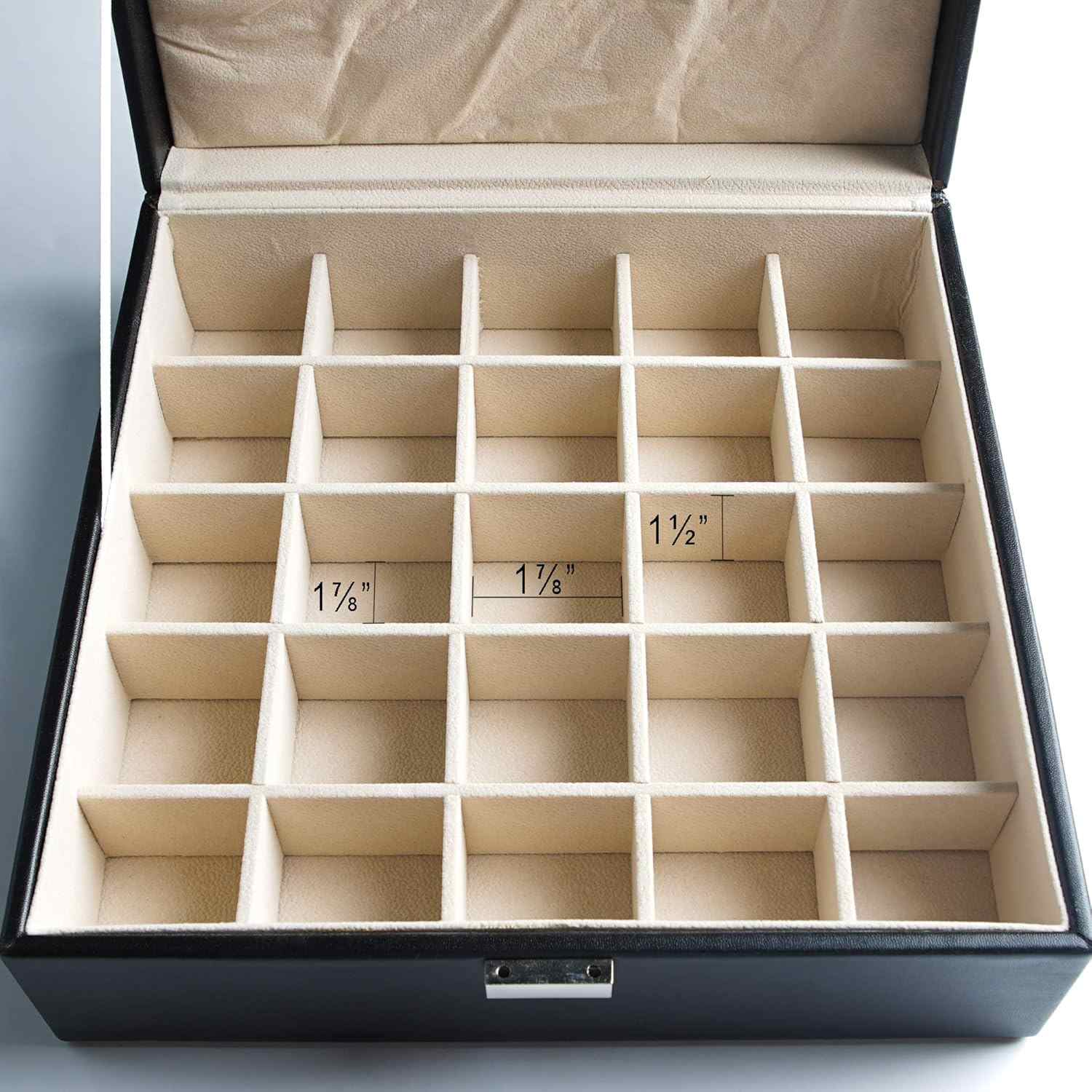 50 Slots Double Layer Earring Organizer Box