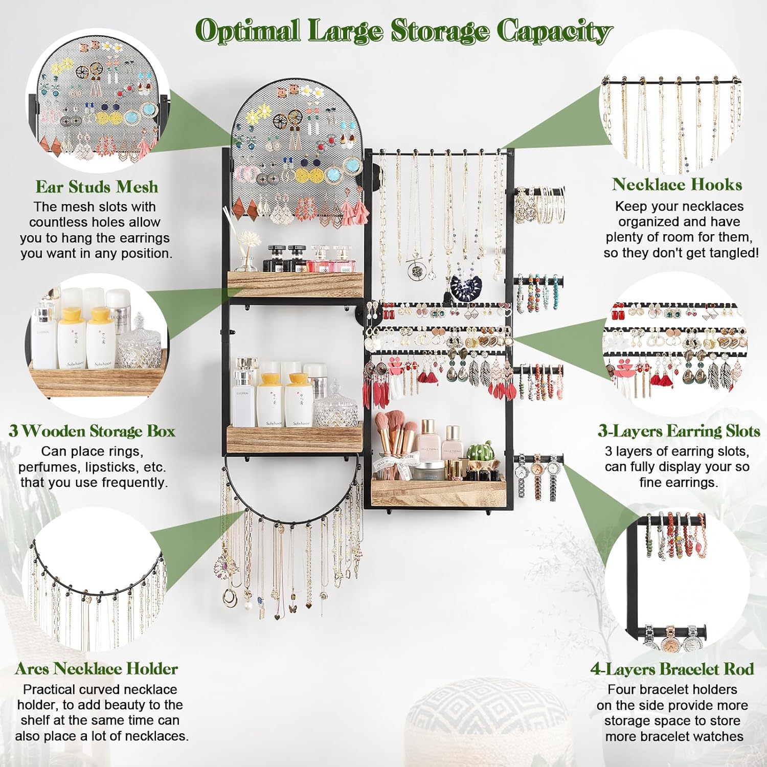 Wall Hanging Jewelry Organizer Large