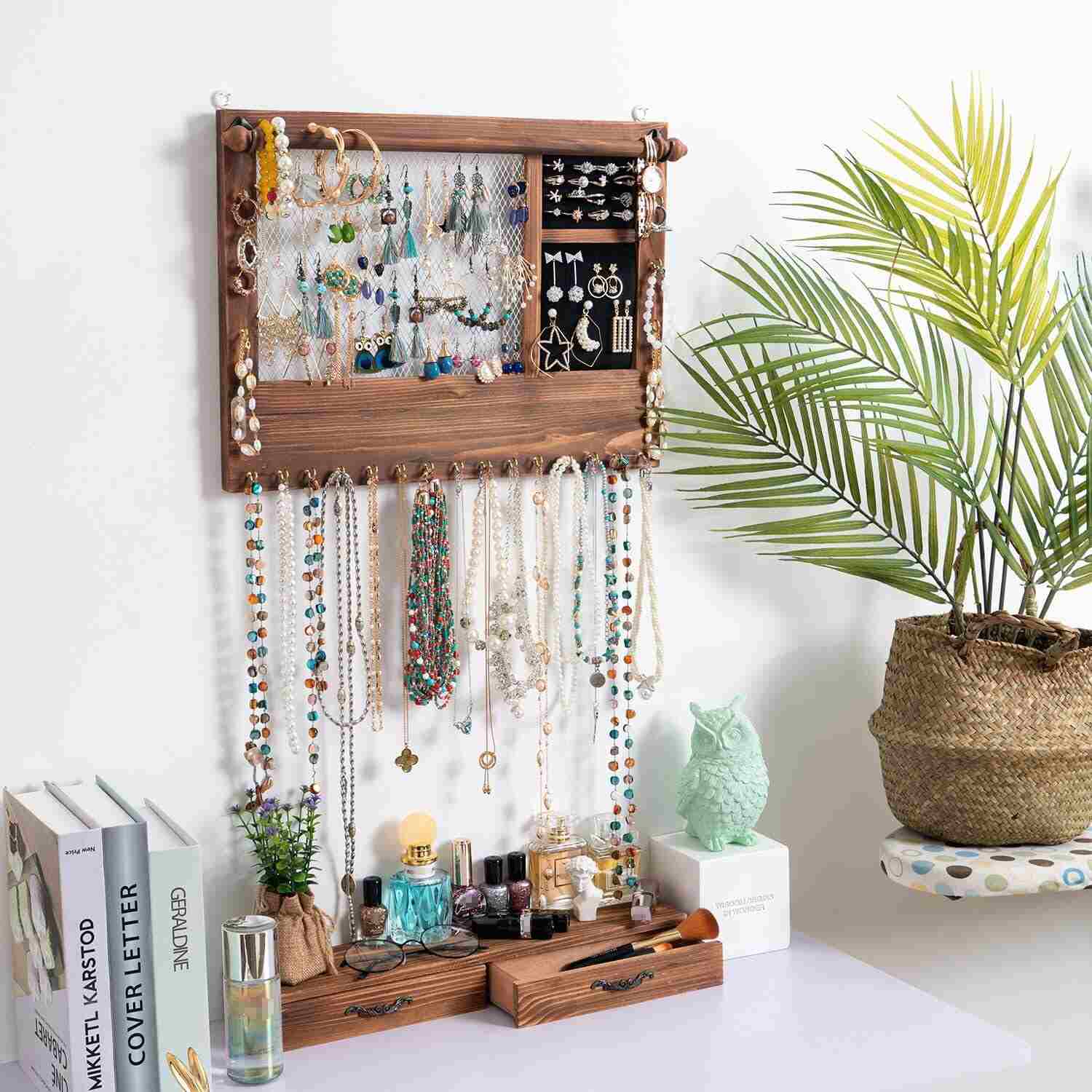 Wall Mounted Jewelry Hanger Display Rack