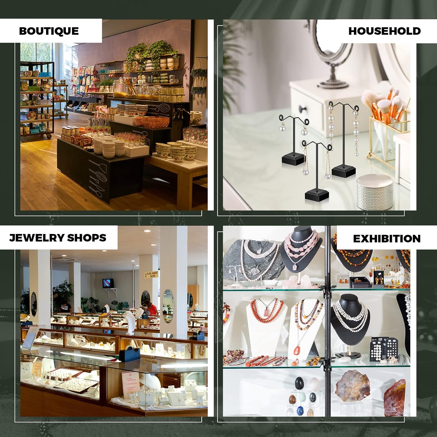 18 Pcs Metal Earring Holder Display Stand