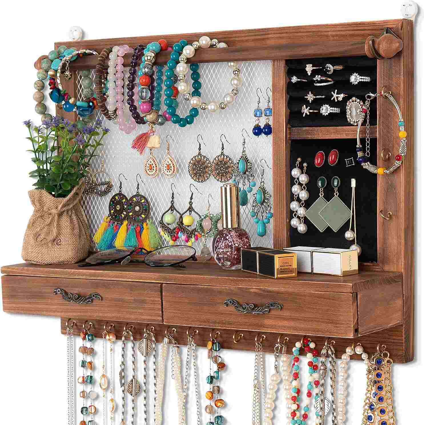 Wall Mounted Jewelry Hanger Display Rack