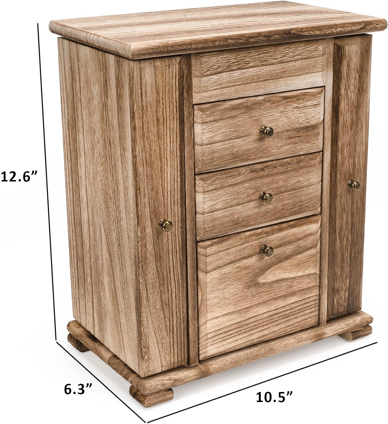 Jewelry Box for Women, Rustic Wooden Jewelry Box