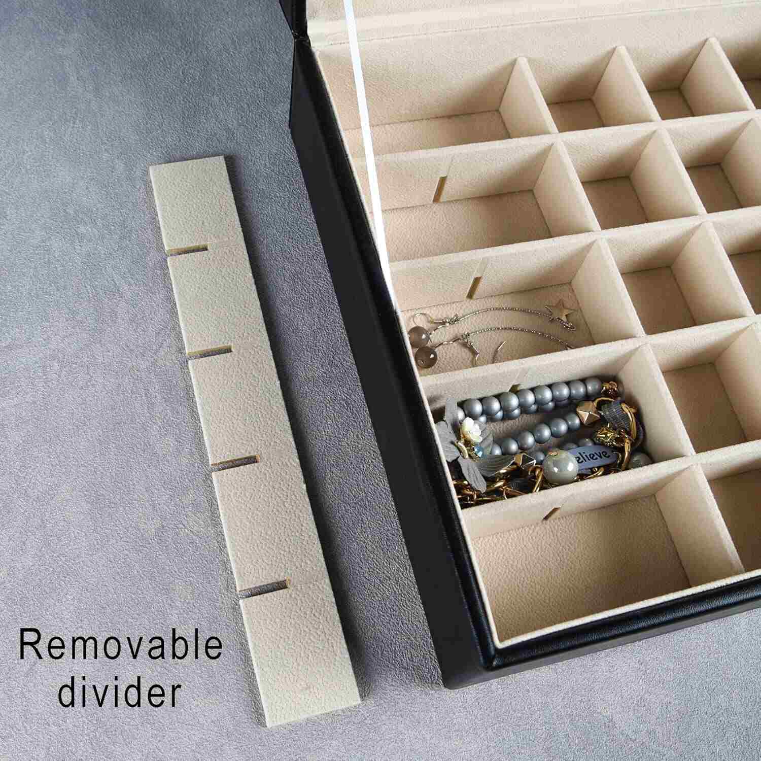 50 Slots Double Layer Earring Organizer Box
