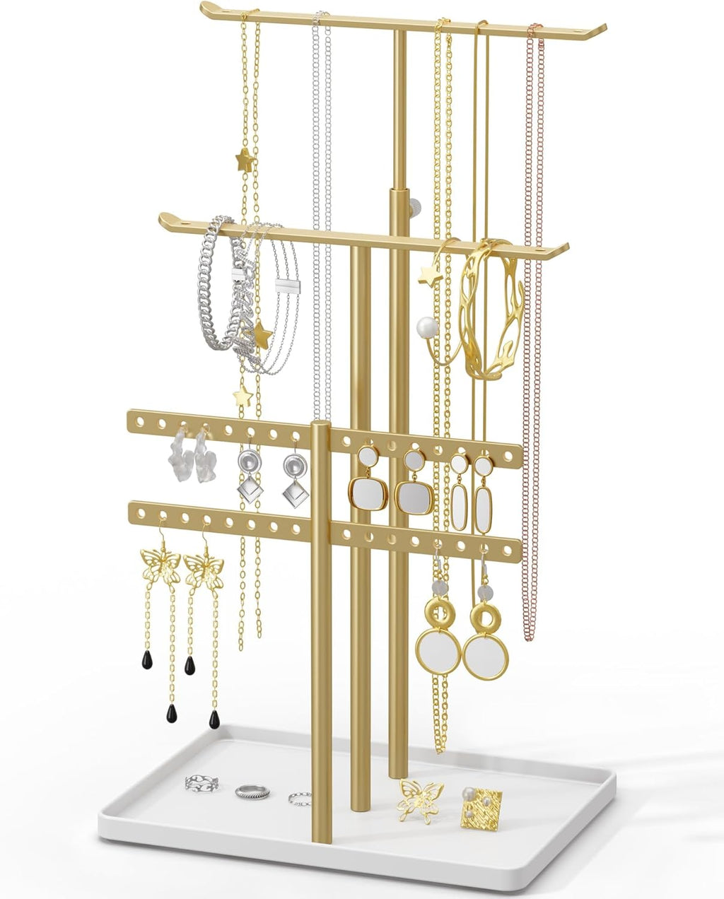Metal Jewelry Hanger for Necklaces, Bracelets, Earrings