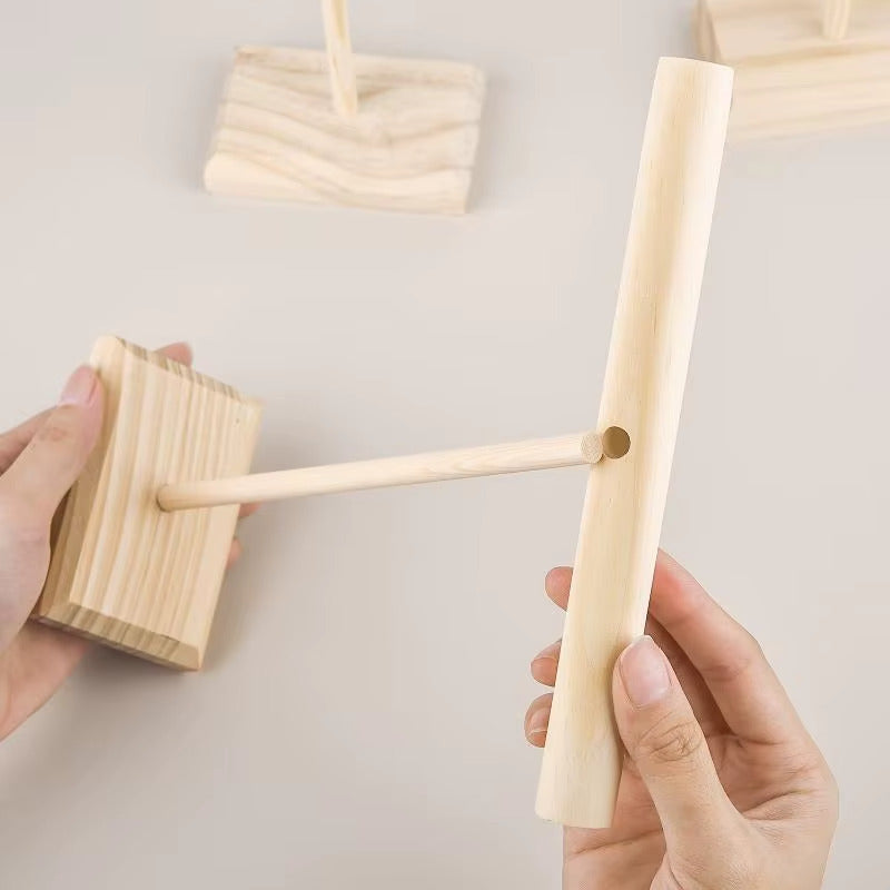 3 Pcs Solid Wood T Bar Bracelet Holder Display Stand