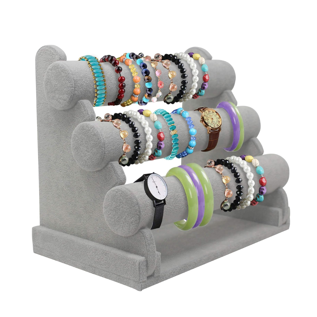 3 Tier Bracelet Holder Stand Gray