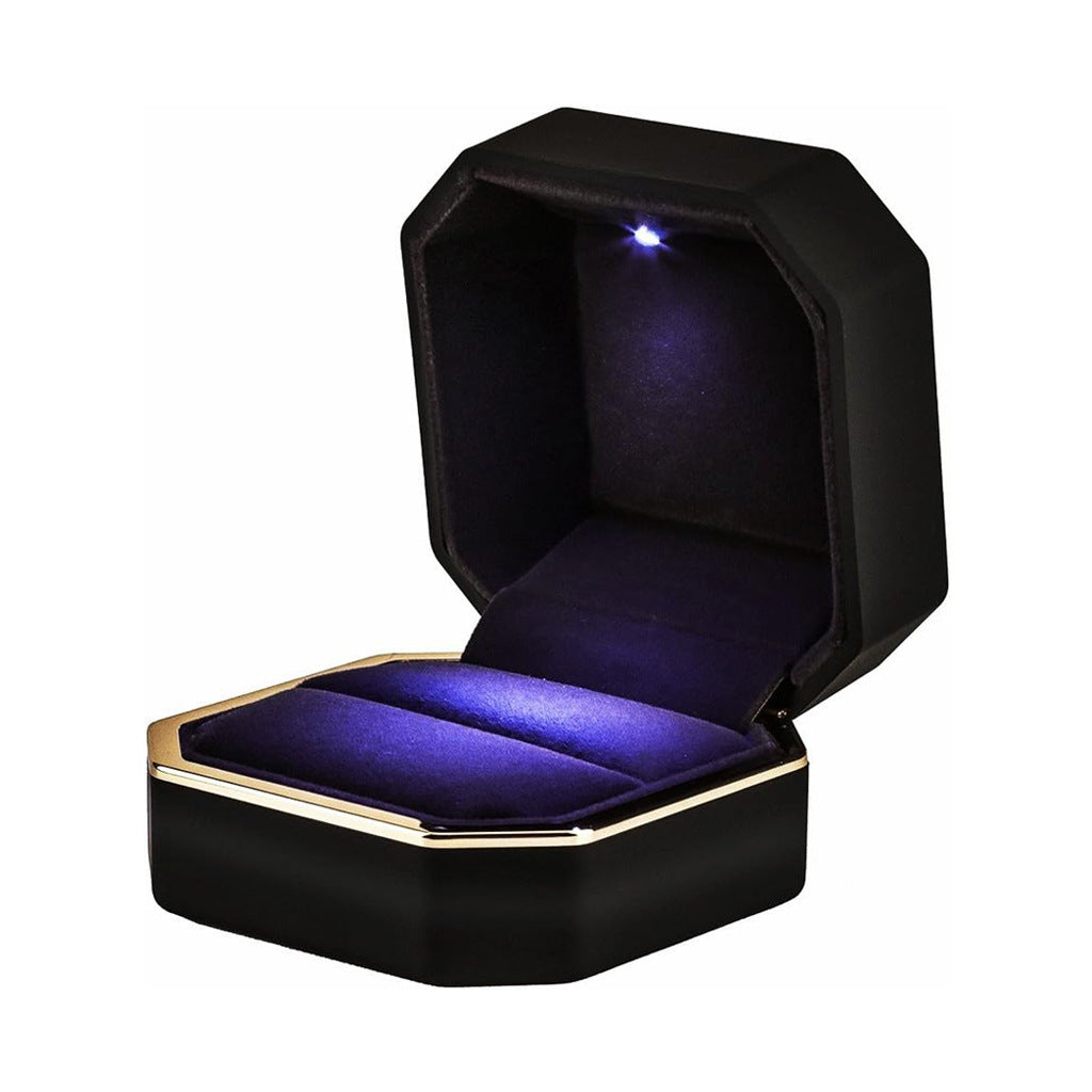 Engagement Wedding Luxury Ring Box with LED Light
