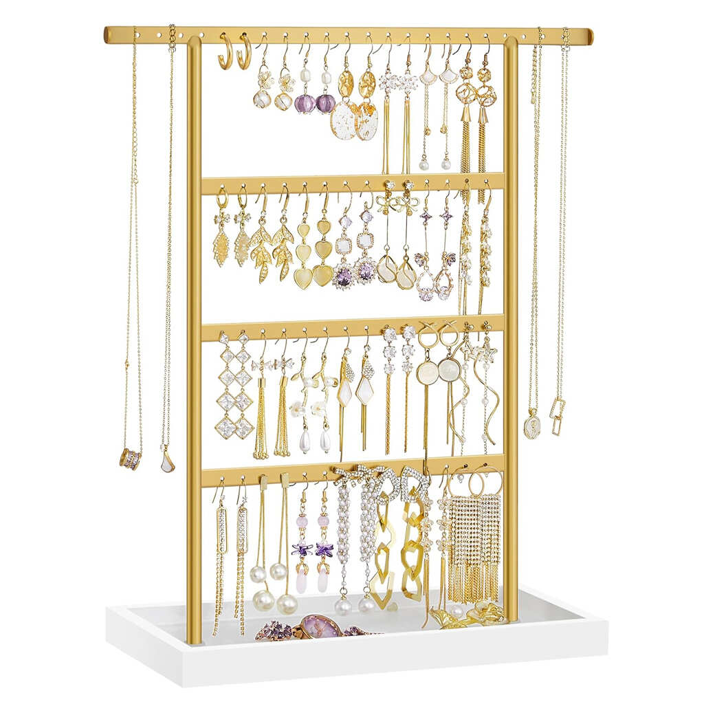 4-Tier Earring Holder Organizer Stand