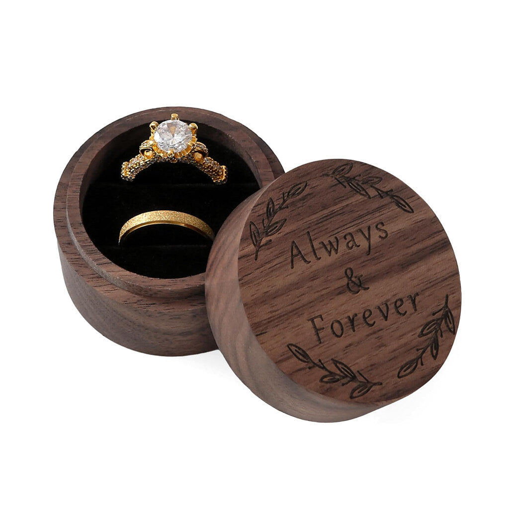 Handcrafted Wooden Ring Box for Weddings