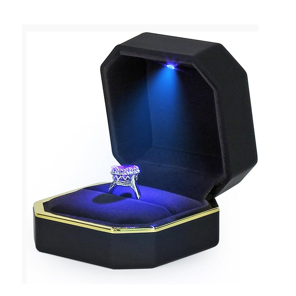 Engagement Wedding Luxury Ring Box with LED Light